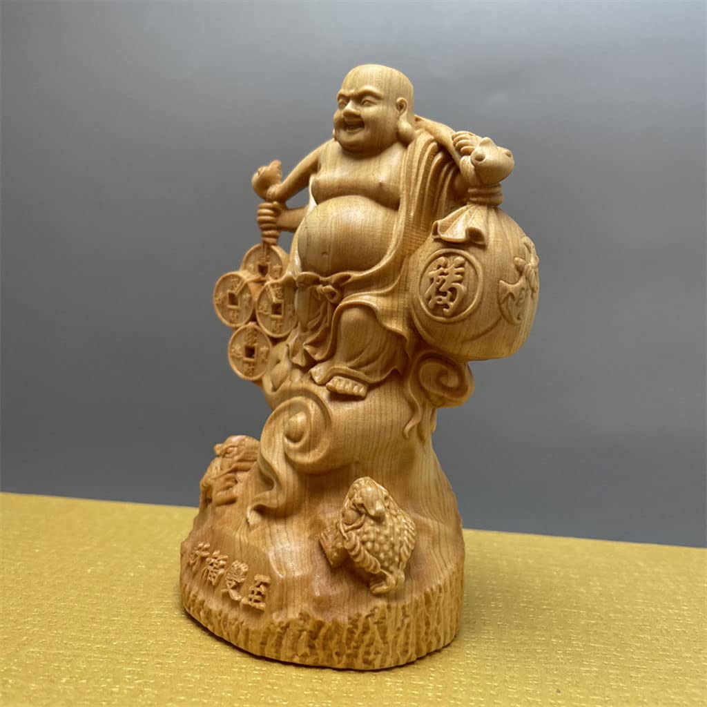 柏木彫刻布袋様 柏木彫刻布袋様